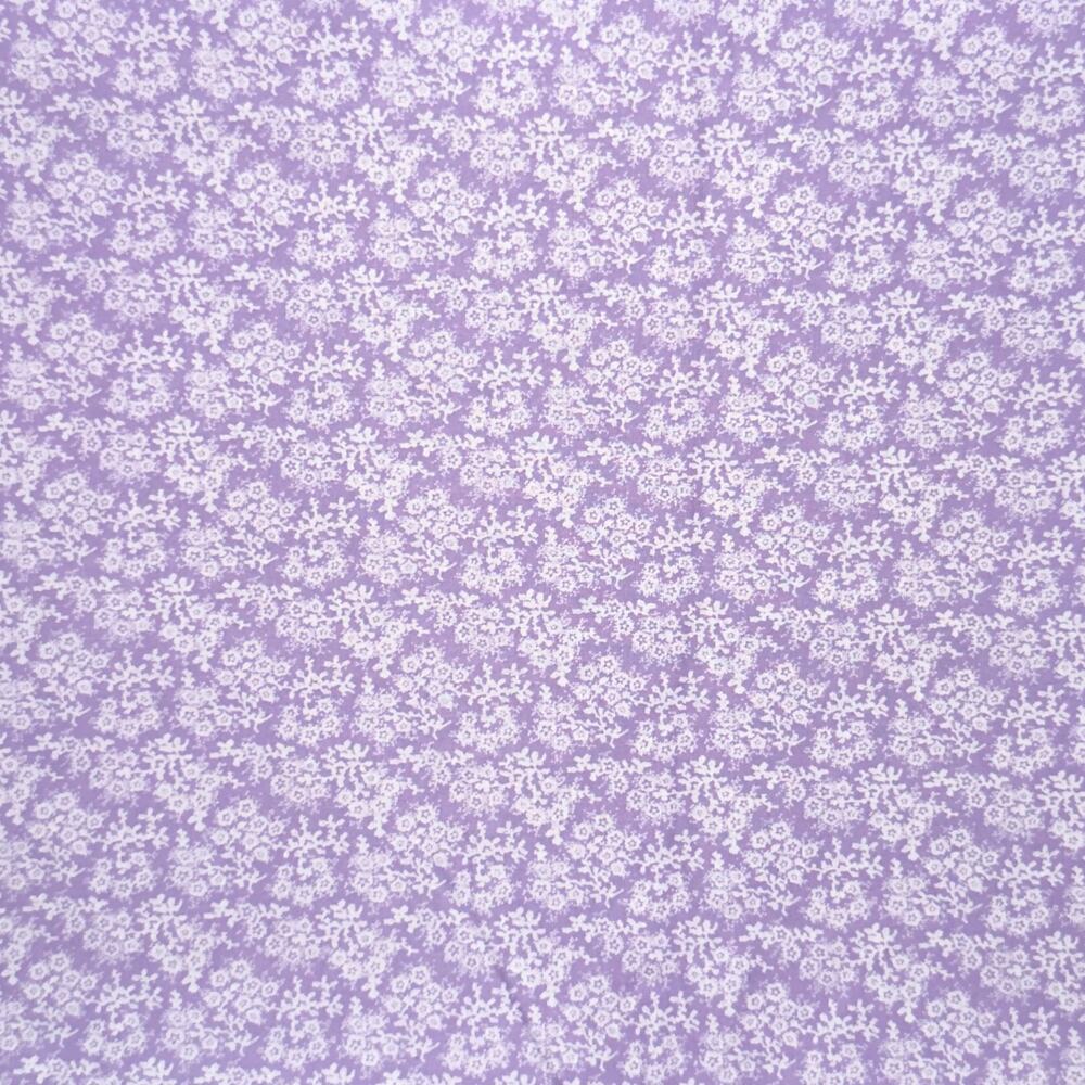 Purple Small White Flower Cotton Fabric by Keepsake Calico - 1/2 Yard - Blender